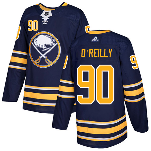 Men Adidas Buffalo Sabres #90 Ryan O Reilly Navy Blue Home Authentic Stitched NHL Jersey